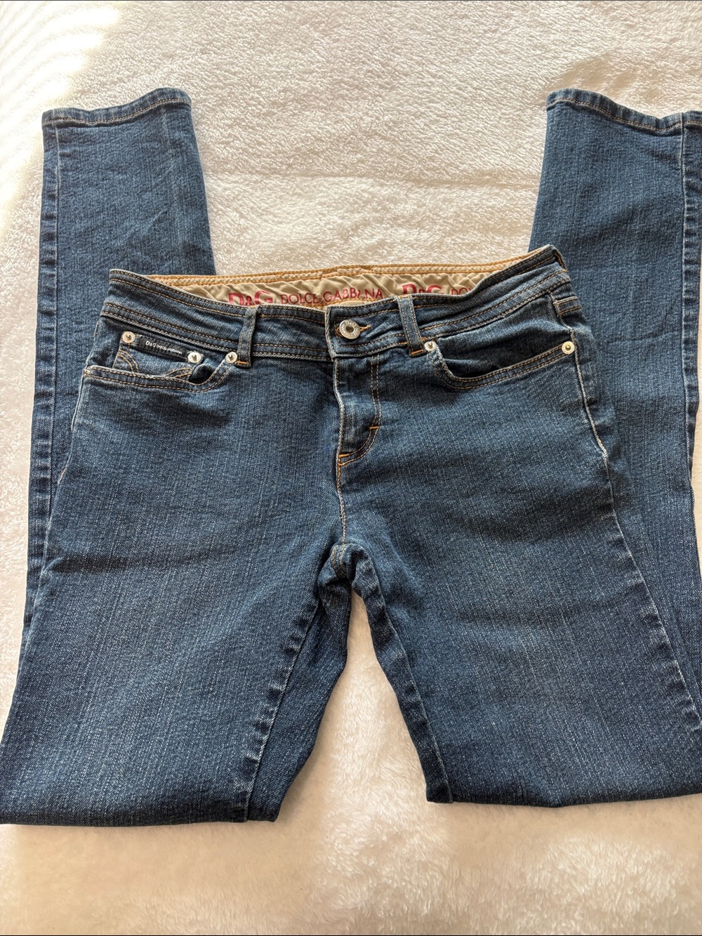 Dolce & Gabbana Women's Dark Blue Skinny Designer Jeans
